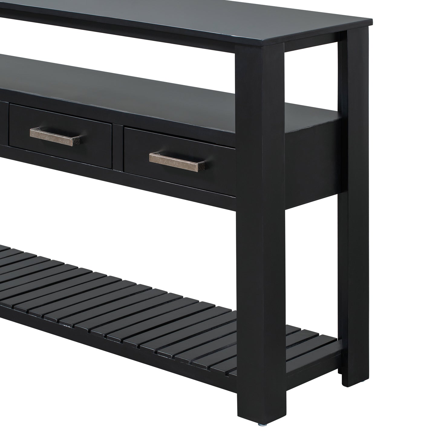 62.2'' Modern Console Table with 4 Drawers and 2 Shelves for Living Room