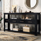 62.2'' Modern Console Table with 4 Drawers and 2 Shelves for Living Room