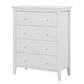 6 Pieces Traditional Style White Queen Bedroom Set With 2 Nightstands, Tall Dresser, and Wide Dresser/Cabinet/Chest with a Mirror