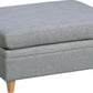 8-piece Sectional Sofa Set, Light Grey Fabric Couch with Wood Legs and Ottoman