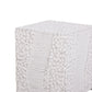 Wood-Like Stool, Side Table, End Table,  Accent Table Square, Bench Ottoman, Antique White