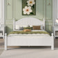 6 Pieces Traditional Style White Queen Bedroom Set With 2 Nightstands, Tall Dresser, and Wide Dresser/Cabinet/Chest with a Mirror