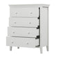 6 Pieces Traditional Style White Queen Bedroom Set With 2 Nightstands, Tall Dresser, and Wide Dresser/Cabinet/Chest with a Mirror