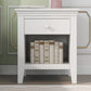 6 Pieces Traditional Style White Queen Bedroom Set With 2 Nightstands, Tall Dresser, and Wide Dresser/Cabinet/Chest with a Mirror
