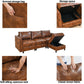 3-Piece Combination Convertible Brown Sleeper Sofa Set with Storage