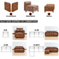 3-Piece Combination Convertible Brown Sleeper Sofa Set with Storage