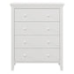 6 Pieces Traditional Style White Queen Bedroom Set With 2 Nightstands, Tall Dresser, and Wide Dresser/Cabinet/Chest with a Mirror