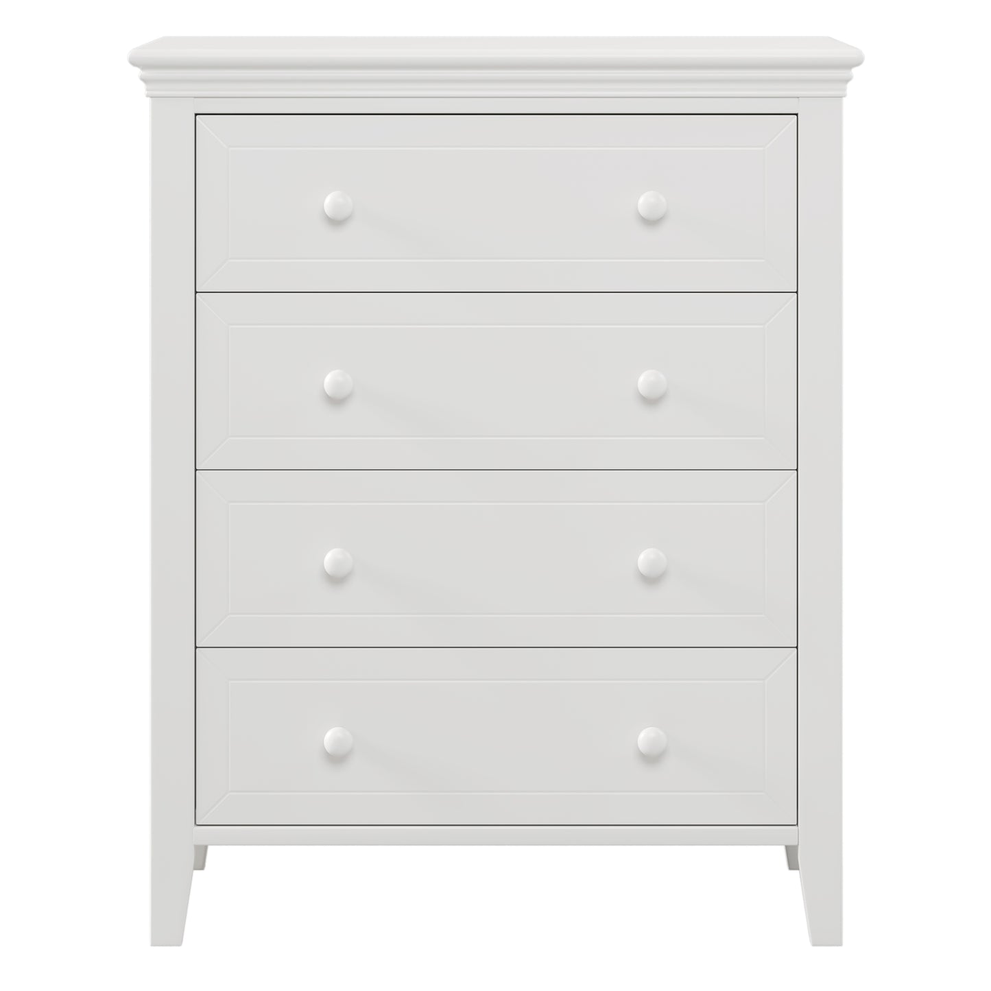 6 Pieces Traditional Style White Queen Bedroom Set With 2 Nightstands, Tall Dresser, and Wide Dresser/Cabinet/Chest with a Mirror