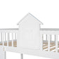 Twin-Over-Twin Bunk Bed with Convertible Picnic Style Table or Desk with 2 Drawers, White