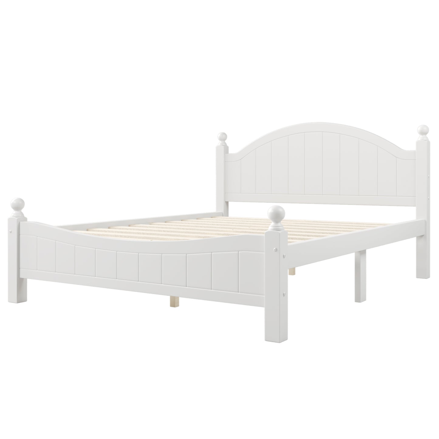 6 Pieces Traditional Style White Queen Bedroom Set With 2 Nightstands, Tall Dresser, and Wide Dresser/Cabinet/Chest with a Mirror