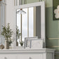 6 Pieces Traditional Style White Queen Bedroom Set With 2 Nightstands, Tall Dresser, and Wide Dresser/Cabinet/Chest with a Mirror
