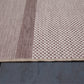 5X8 Area Rug Striped White and Plum Indoor / Outdoor Polypropylene