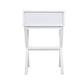 Set of 2 White Wooden Nightstands, End Table with Drawer