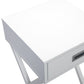 Set of 2 White Wooden Nightstands, End Table with Drawer