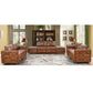 3-Piece Combination Convertible Brown Sleeper Sofa Set with Storage