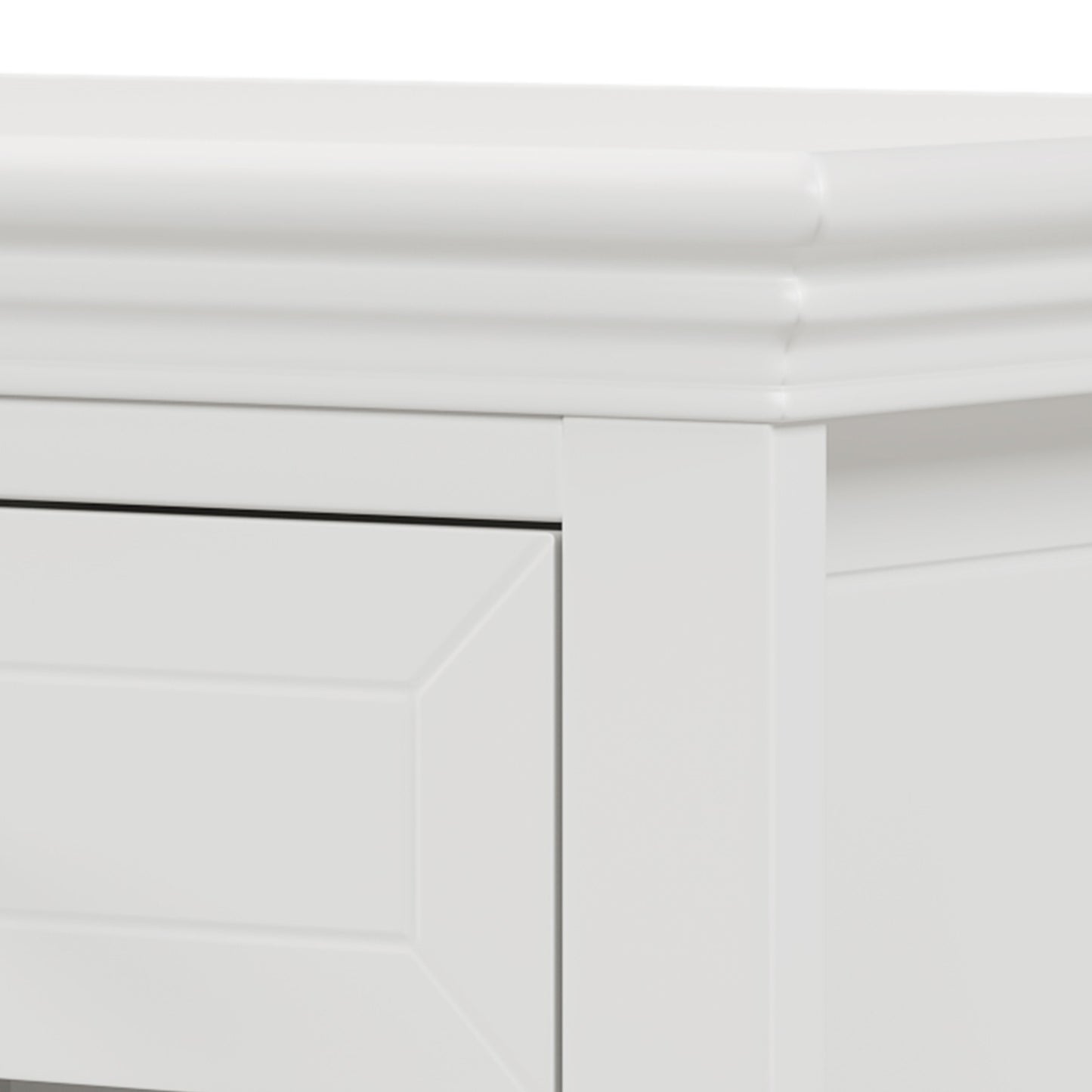 6 Pieces Traditional Style White Queen Bedroom Set With 2 Nightstands, Tall Dresser, and Wide Dresser/Cabinet/Chest with a Mirror