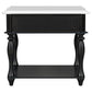 Classic Black and White End Table with Drawer and Bottom Shelf