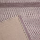 5X8 Area Rug Striped White and Plum Indoor / Outdoor Polypropylene
