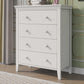 6 Pieces Traditional Style White Queen Bedroom Set With 2 Nightstands, Tall Dresser, and Wide Dresser/Cabinet/Chest with a Mirror