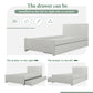Twin Size Wood Platform Bed with Reversible Pull-out Storage Drawer Under, Gray Wood Grain