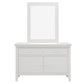 6 Pieces Traditional Style White Queen Bedroom Set With 2 Nightstands, Tall Dresser, and Wide Dresser/Cabinet/Chest with a Mirror