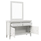 6 Pieces Traditional Style White Queen Bedroom Set With 2 Nightstands, Tall Dresser, and Wide Dresser/Cabinet/Chest with a Mirror