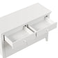 6 Pieces Traditional Style White Queen Bedroom Set With 2 Nightstands, Tall Dresser, and Wide Dresser/Cabinet/Chest with a Mirror