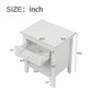 6 Pieces Traditional Style White Queen Bedroom Set With 2 Nightstands, Tall Dresser, and Wide Dresser/Cabinet/Chest with a Mirror