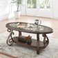 Luxury Coffee table, Glass Top, Powder Coat Finish, Scroll Metal Legs.