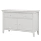 6 Pieces Traditional Style White Queen Bedroom Set With 2 Nightstands, Tall Dresser, and Wide Dresser/Cabinet/Chest with a Mirror