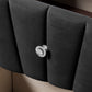 Black Contemporary Velvet Upholstered Glass Top Nightstand End Table with Two Drawers